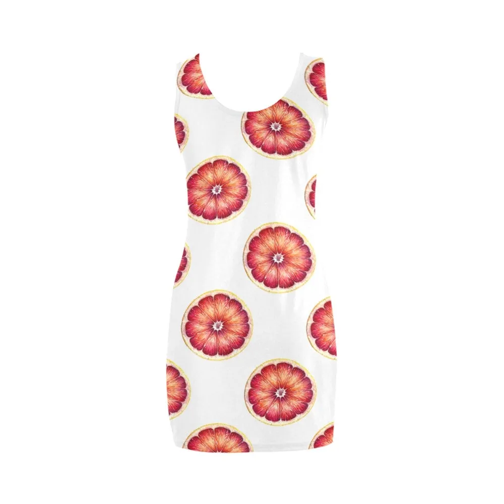 grapefruit wheel print Medea Vest Dress (Model D06)