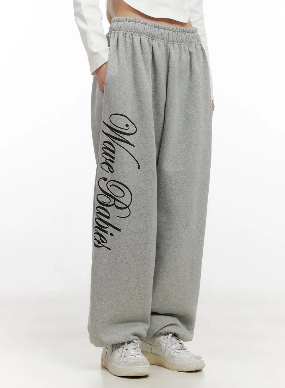 Graphic Lettering Sweatpants CN416