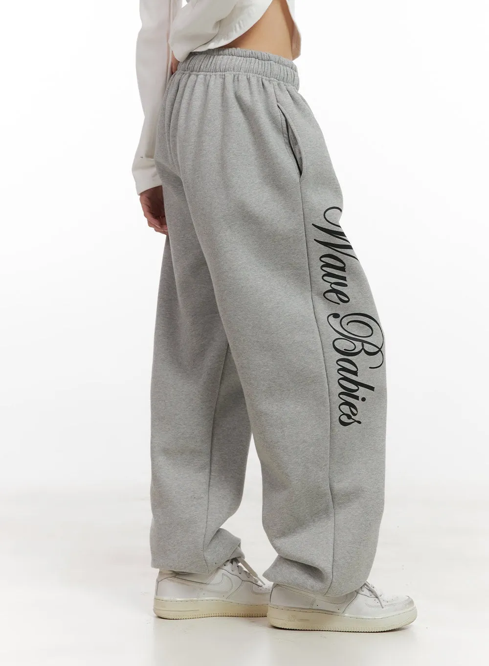 Graphic Lettering Sweatpants CN416