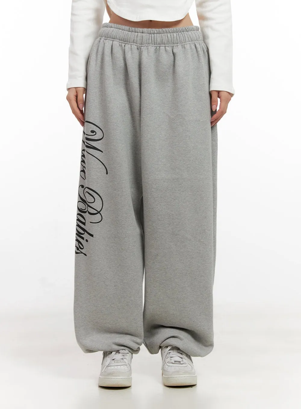 Graphic Lettering Sweatpants CN416