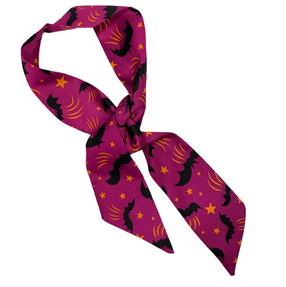 Halloween Bats Skinny Scarf by Johanna Parker x Lipstick & Chrome