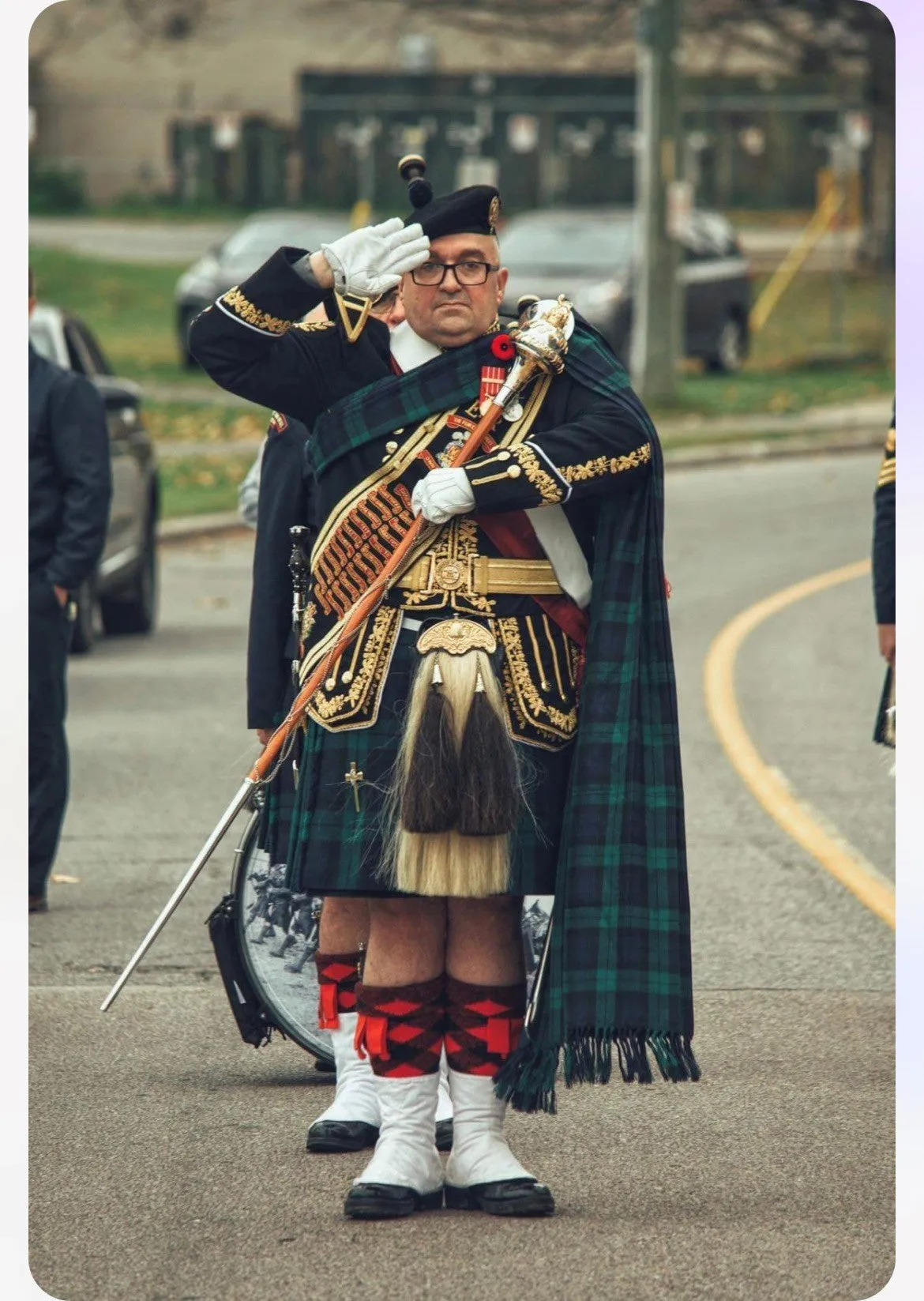 Hand Embroidered Piper or Drummer Doublet Gold Bullion