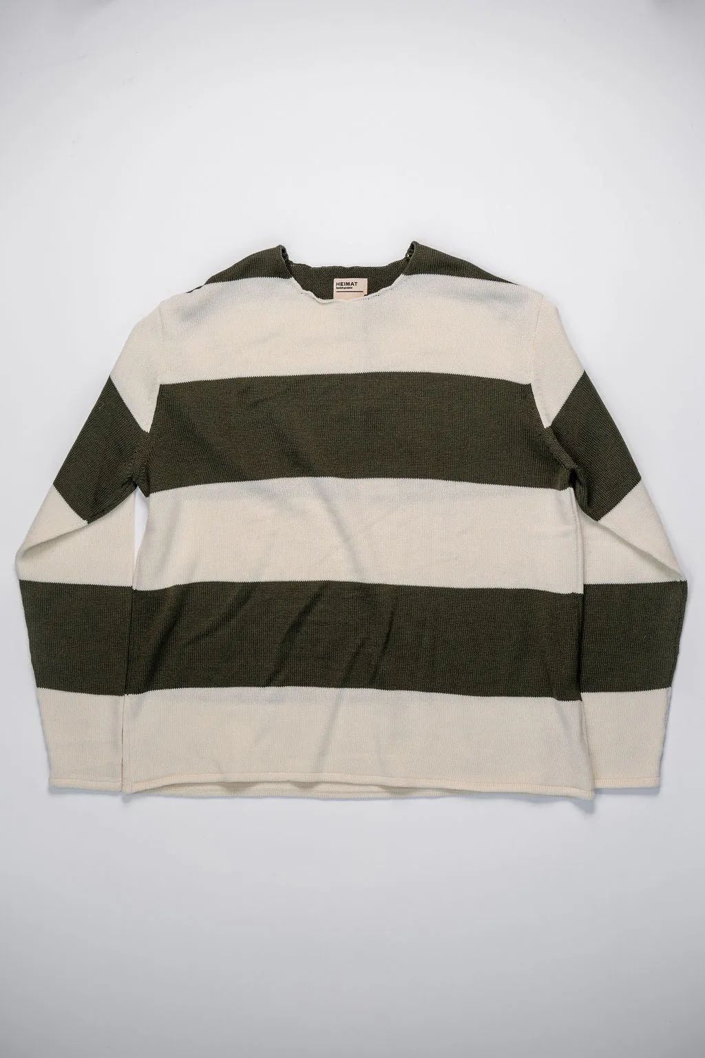 Heimat Textil Rugby Harbor Sweater - Seashell/Military Green