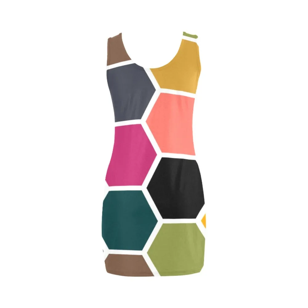 hex color honeycomb 2 Medea Vest Dress (Model D06)