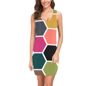 hex color honeycomb 2 Medea Vest Dress (Model D06)