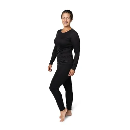 Hot Chillys Wopeach Skins Solid Crew Womens Black Small