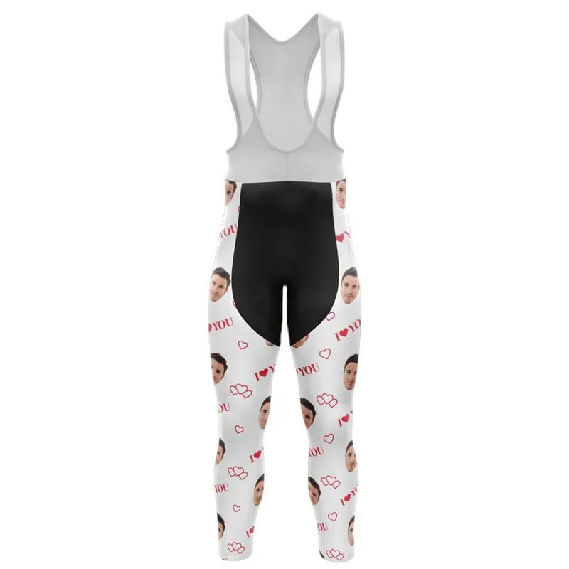 I love you Custom Face Bib Pants (white)