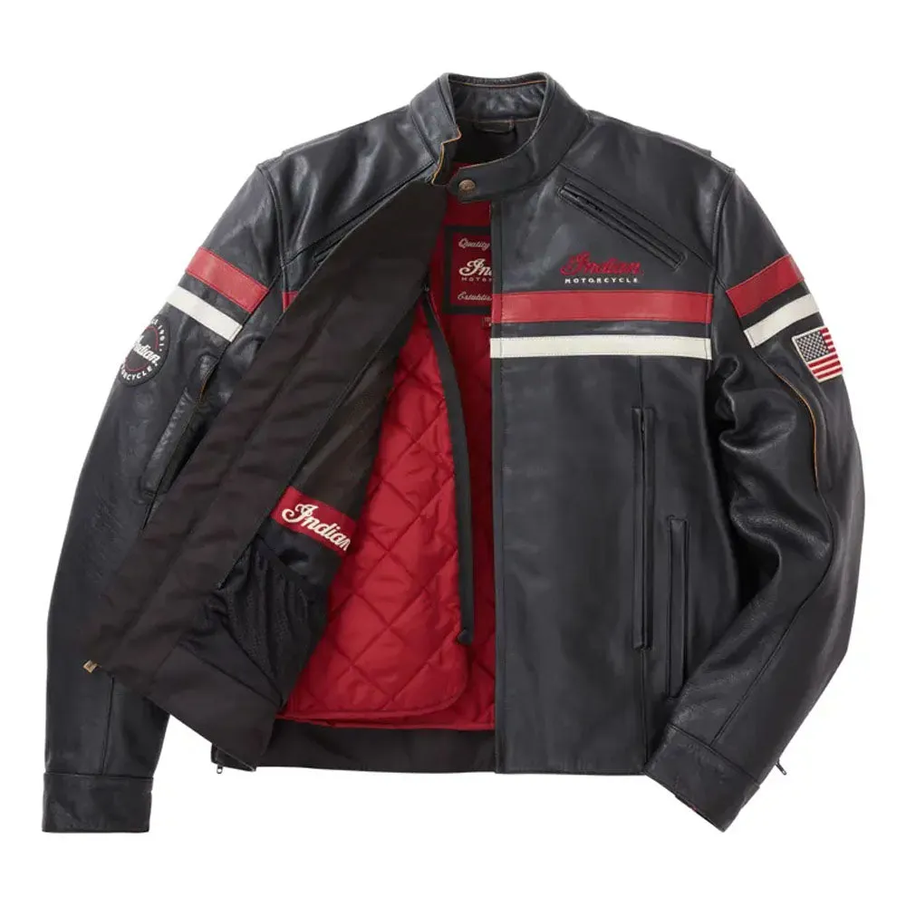 Indian Motorcycle  Mens Freeway Jacket 2 Warm Soft Comfortable Durable Black