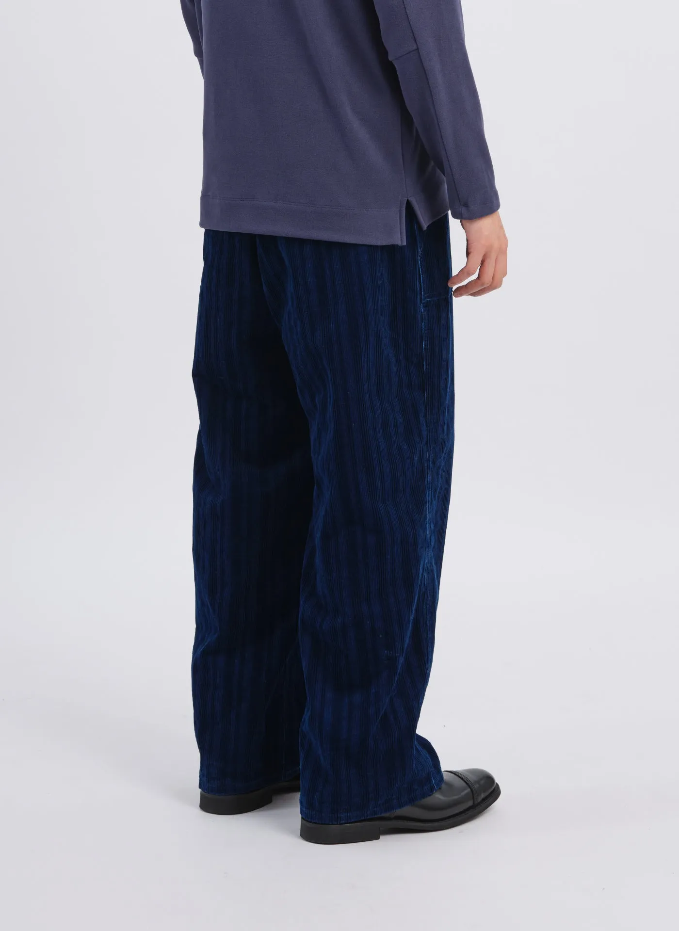 Indigo Cotton Corduroy Baker Pants