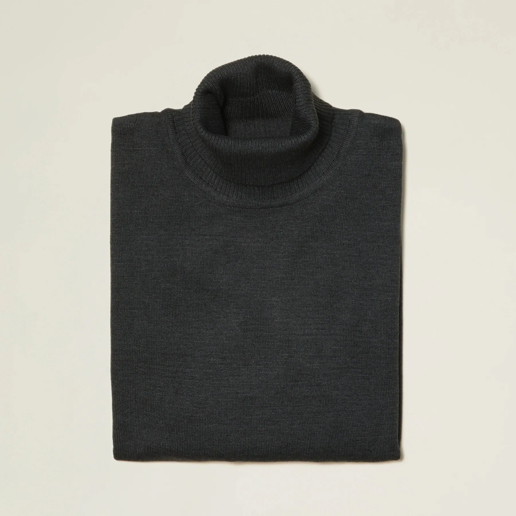 Inserch Cotton Blend Turtleneck Sweater Charcoal 4708