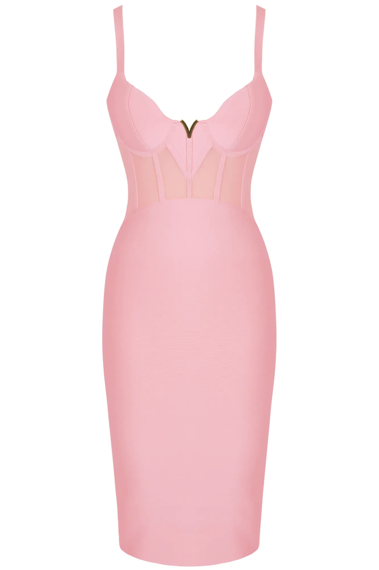 Juliette Bodycon Dress - Dusty Pink