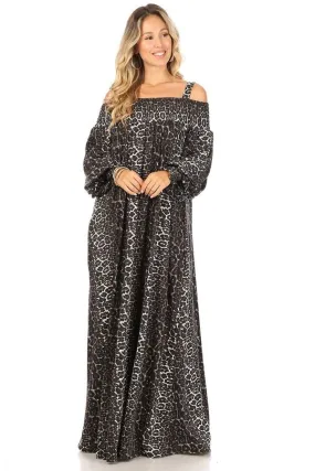 Karen T Designs 9046 Off-shoulder Maxi Dress