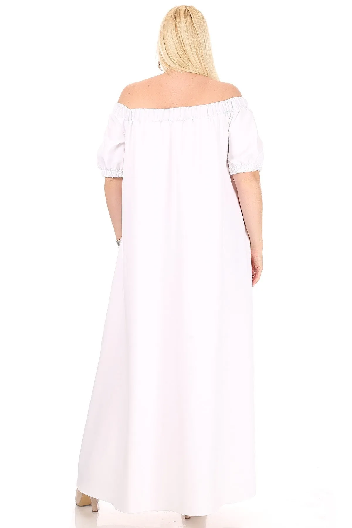 Karen T Designs 9103P Off-shoulder Maxi Dress