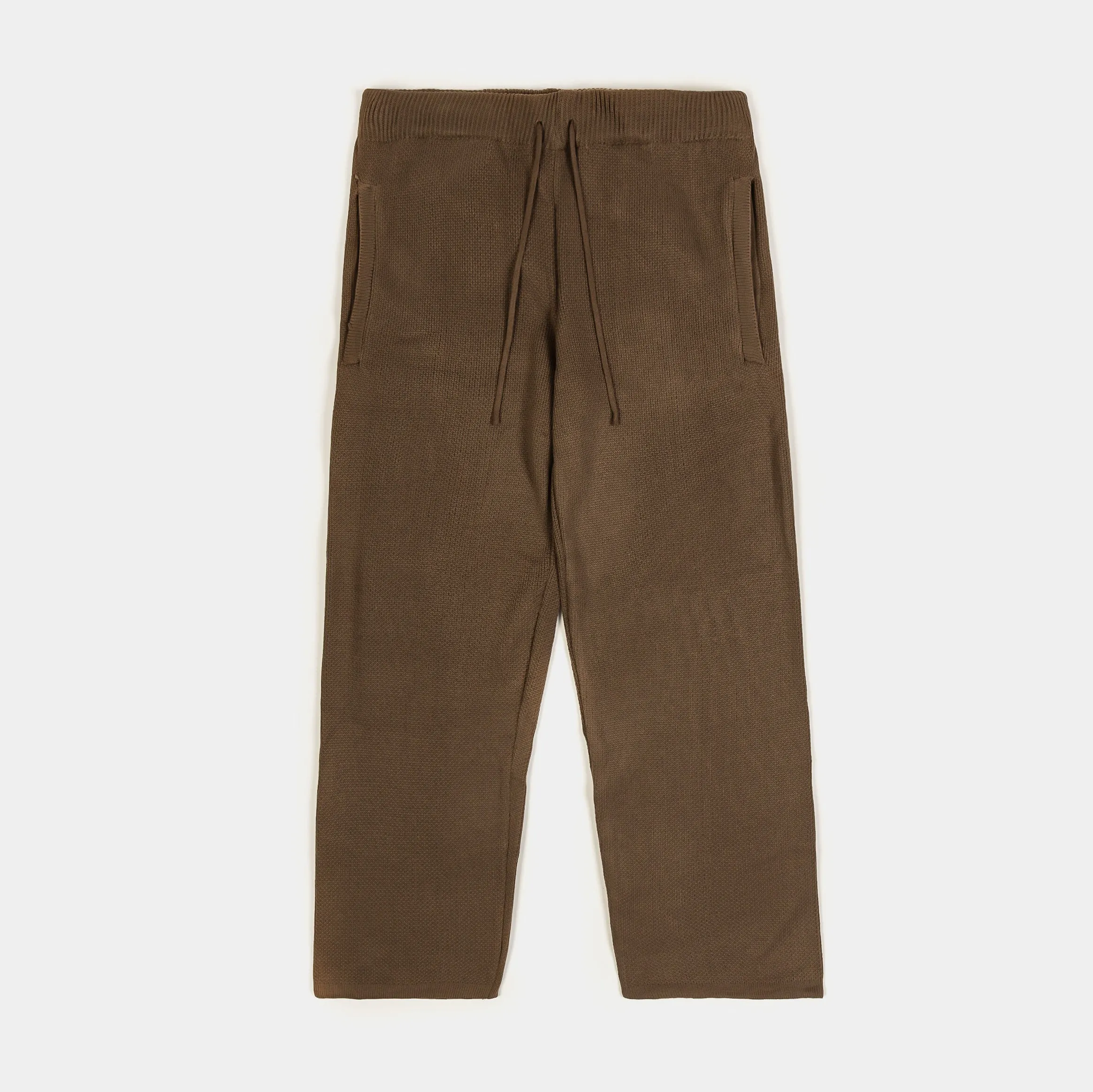 Knitted Woven Womens Pants (Brown)