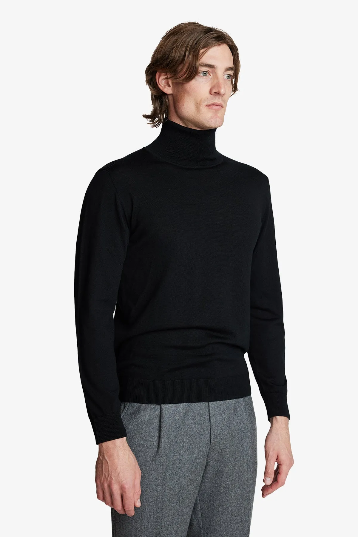 Kurt - Black Roll-neck