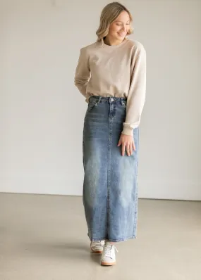 Kyra Long Denim Skirt - FINAL SALE