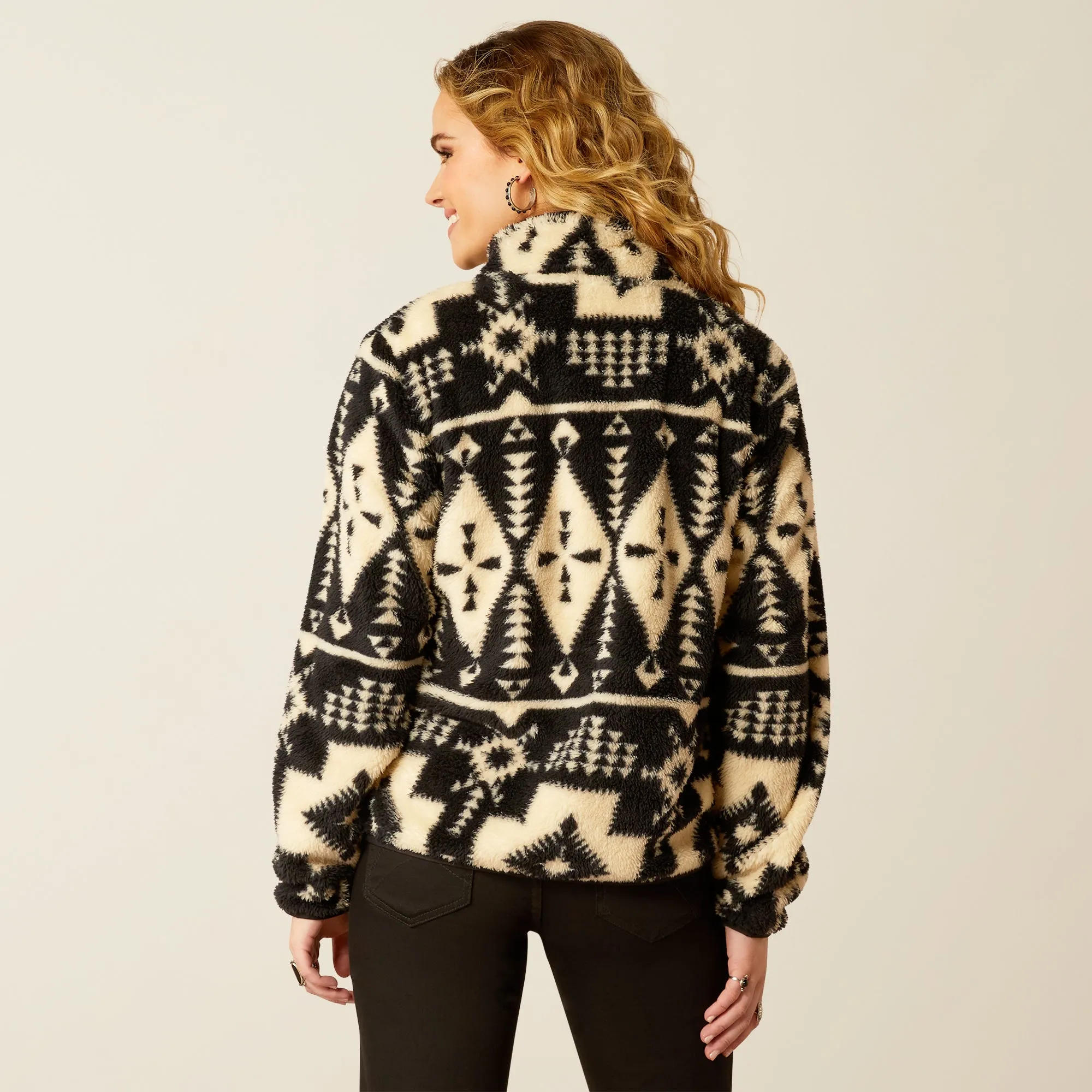 Ladies Ariat Berber Snap Front Sweatshirt in Winslow Southwest - 10053010