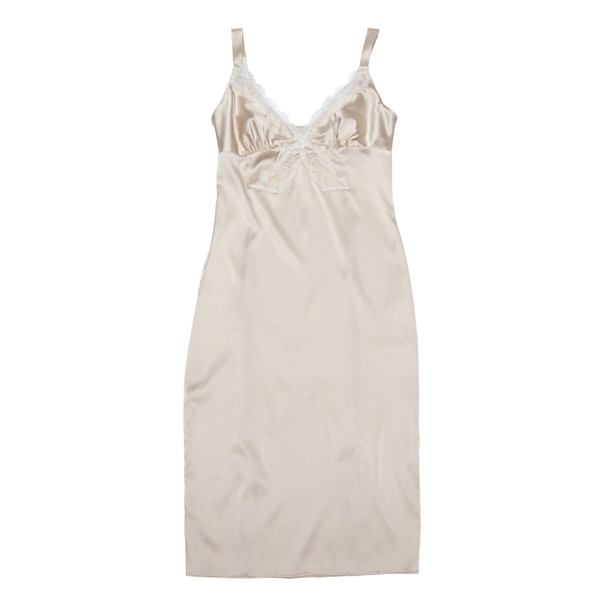 Laetitia Slip in Pearl Stretch Silk Charmeuse