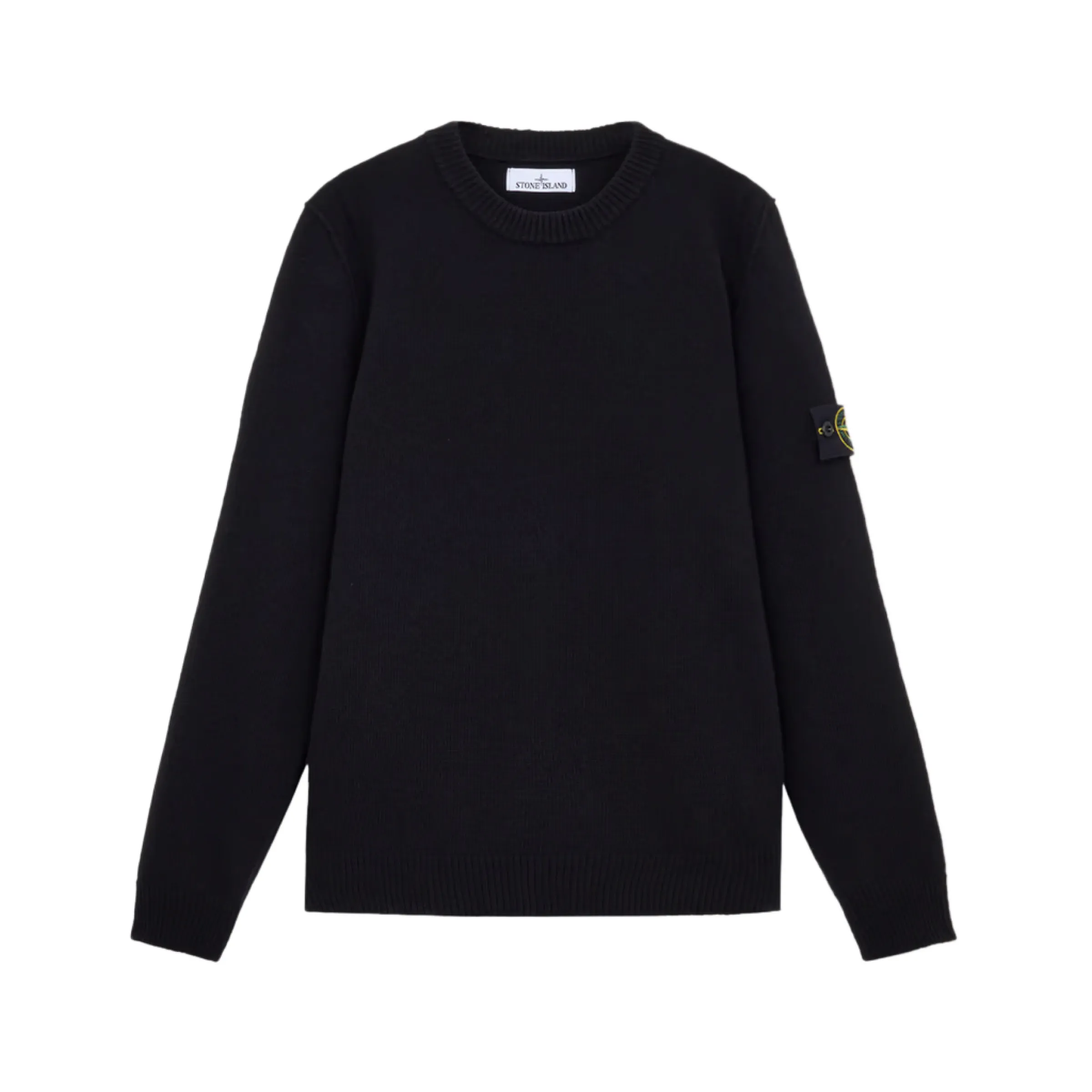 Lamb Wool Knit Sweater in Black