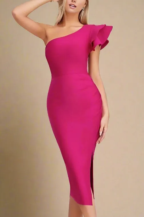 Lara Bodycon Dress - Magenta Pink