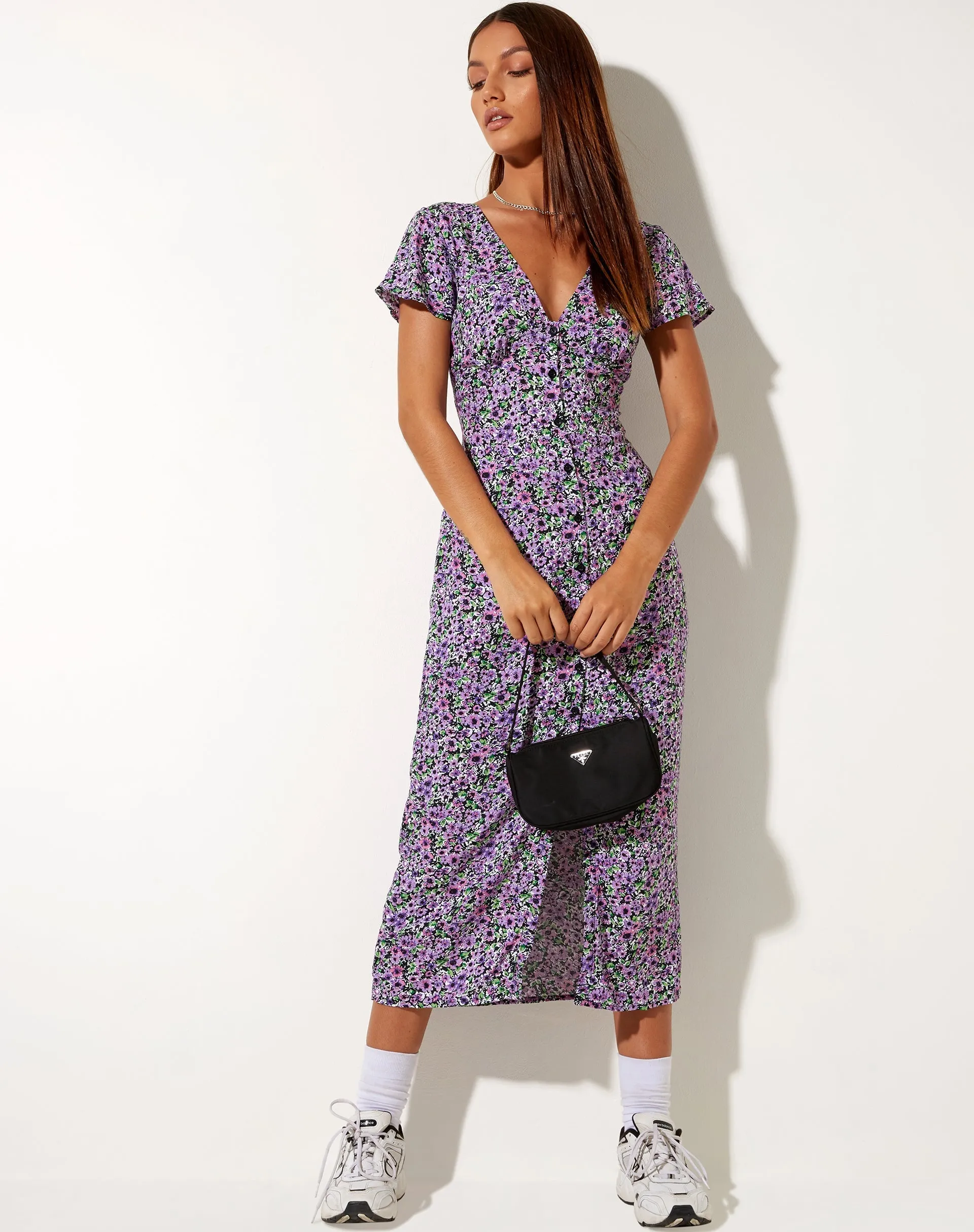 Larin Midi Dress in Lilac Blossom