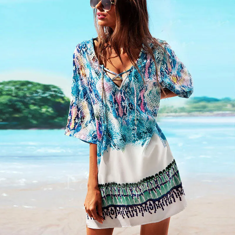 Light Chiffon Cover-up Beach Tunic for Women