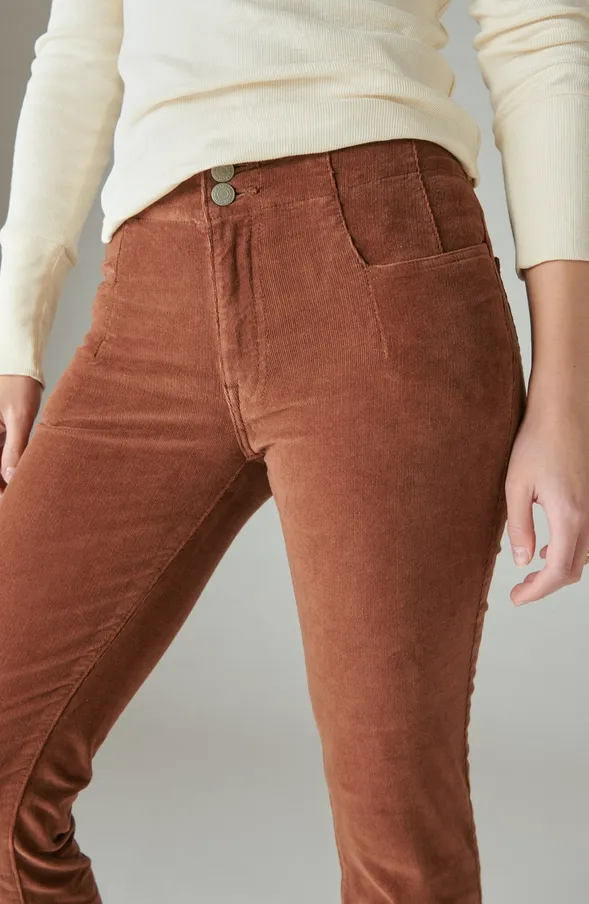 Lucky Brand High Rise Corduroy Stevie Flare Pants