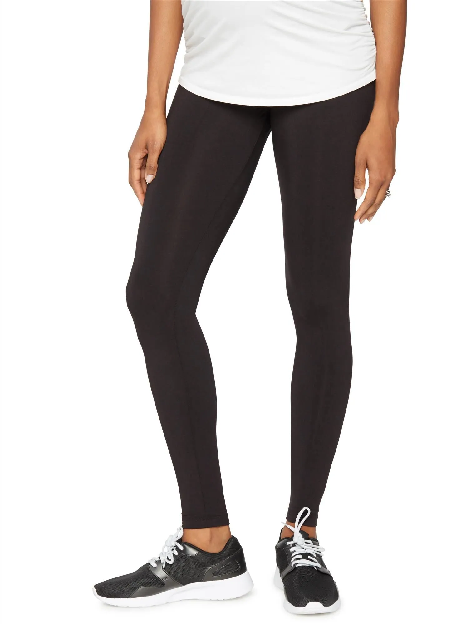 Luxe Essentials Secret Fit Belly Ultra Soft Maternity Leggings in Black