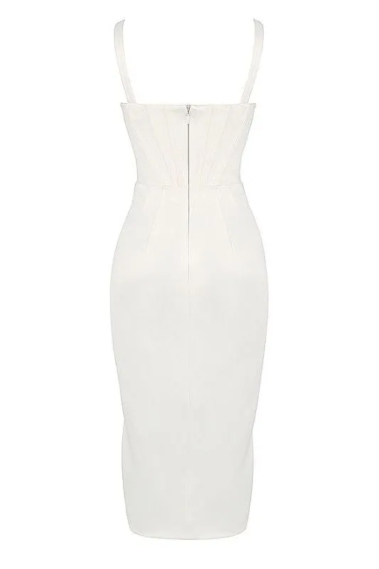 Maddi Bodycon Dress - Pearl White