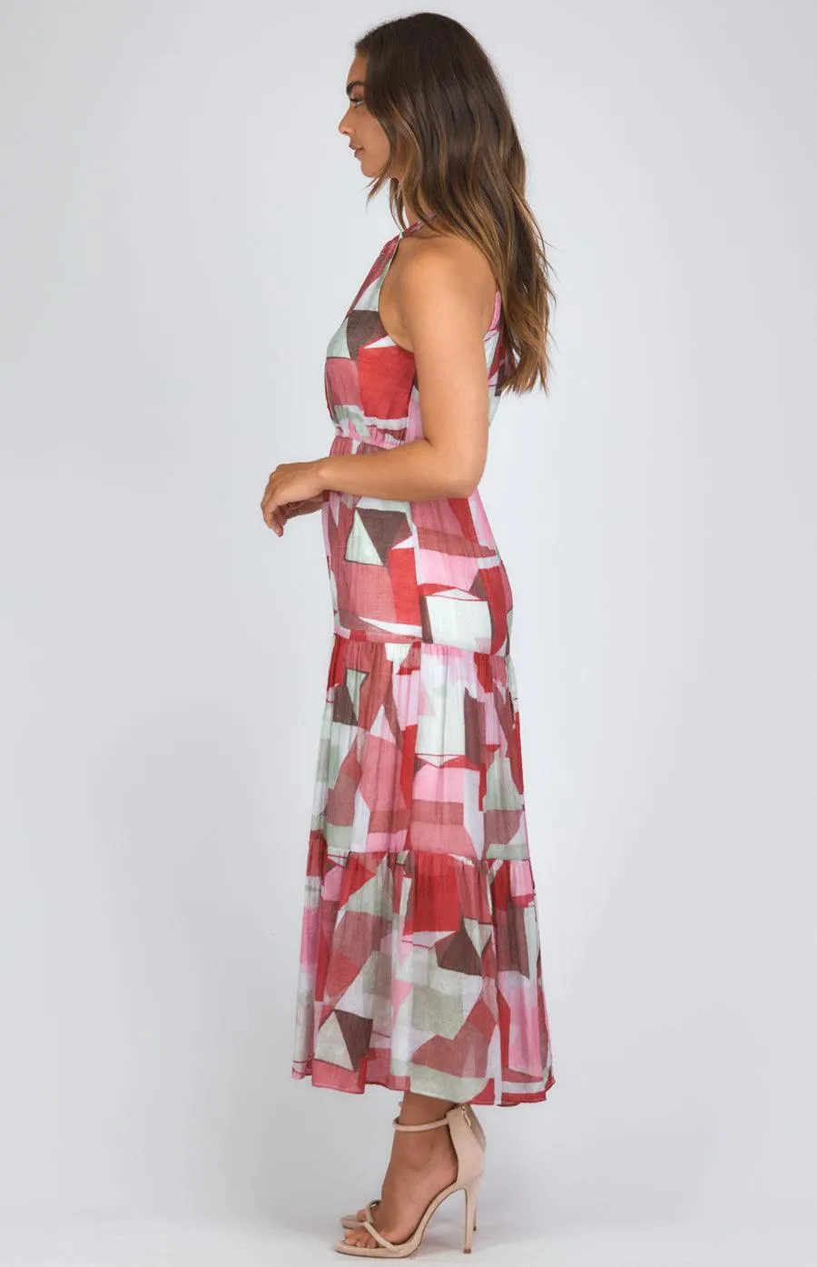 Marena Maxi Dress - Red Print