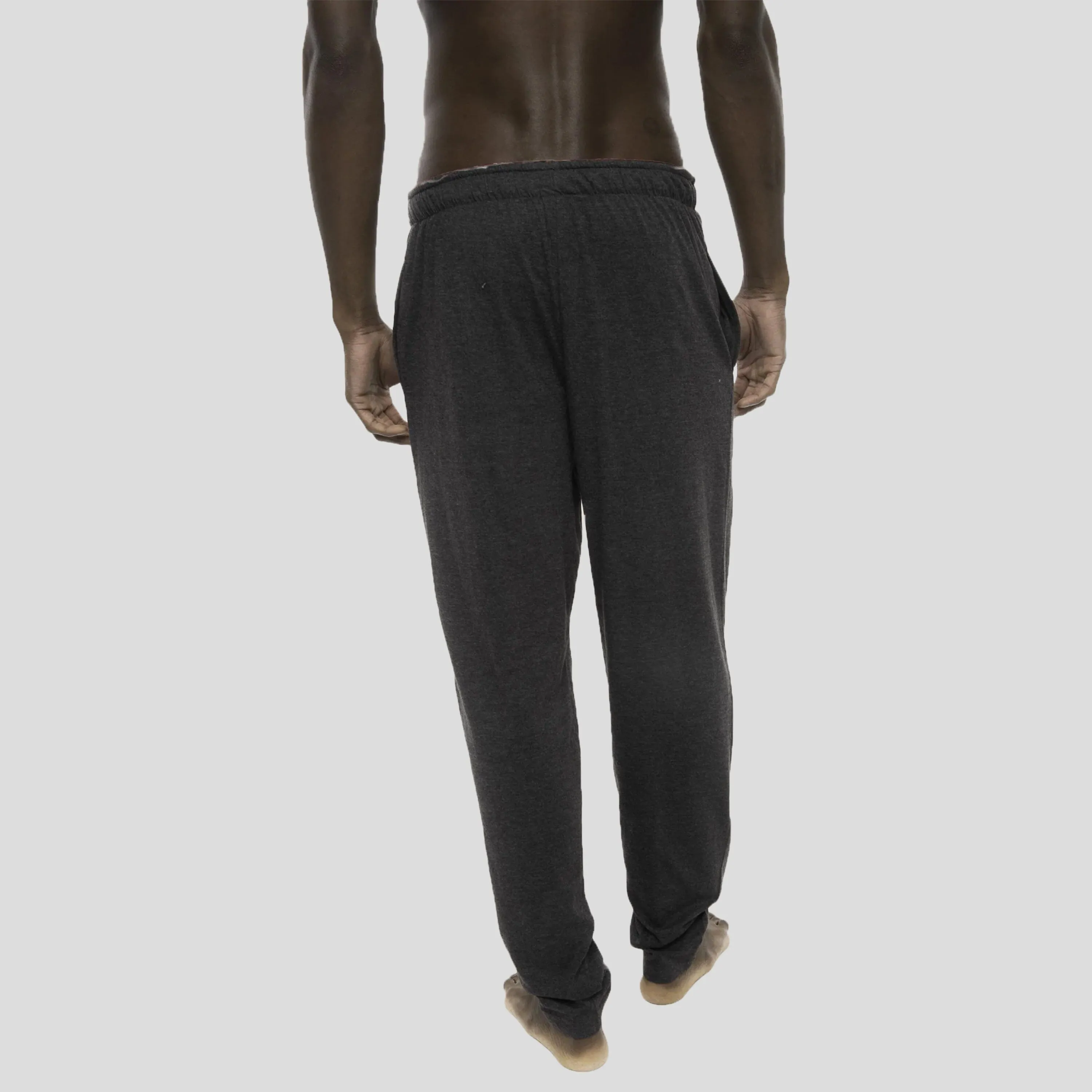 Members Only Members Only Heather Contrast Elastic Sleep Pants - Charcoal Red