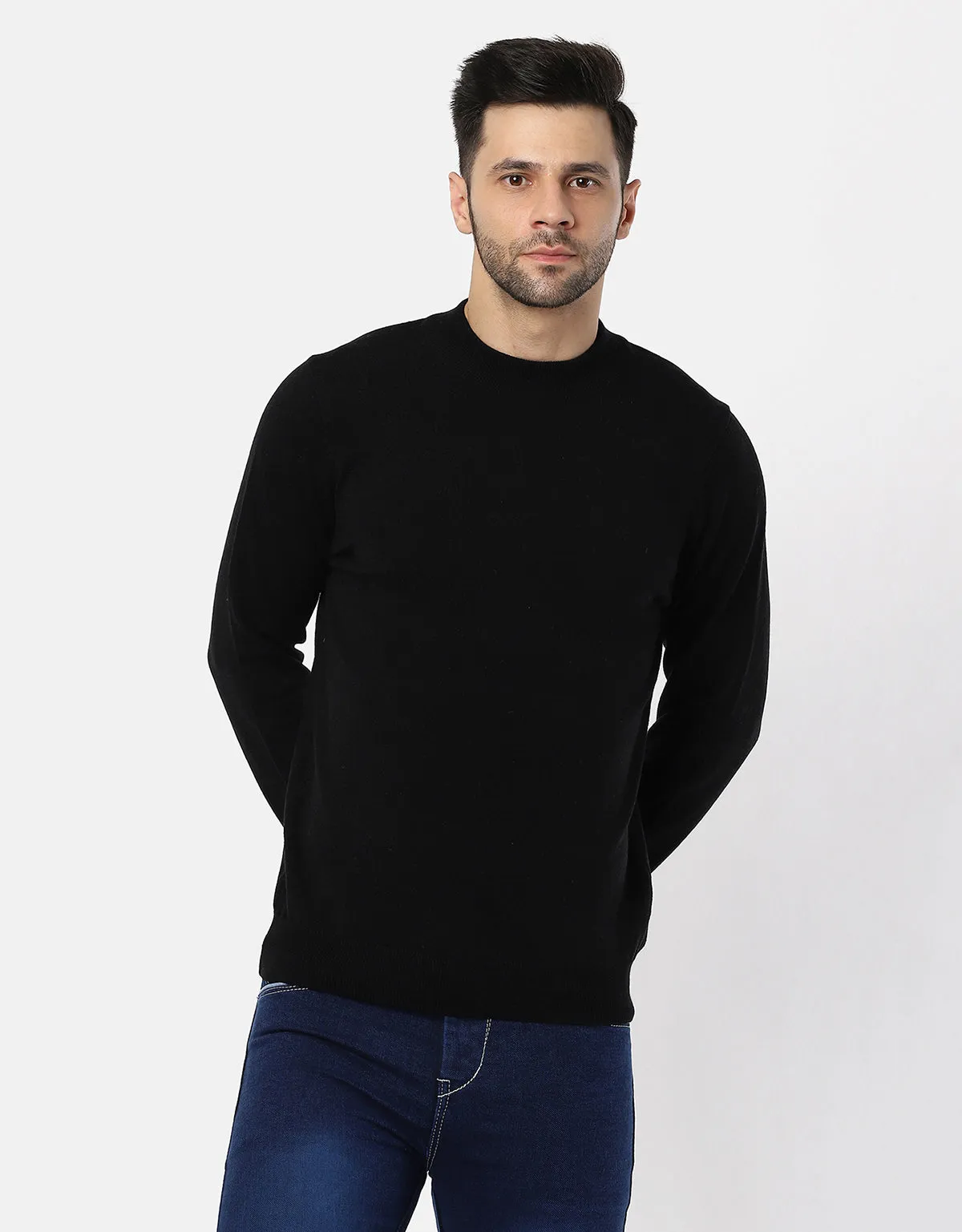 Men Knitted T-Neck Sweater