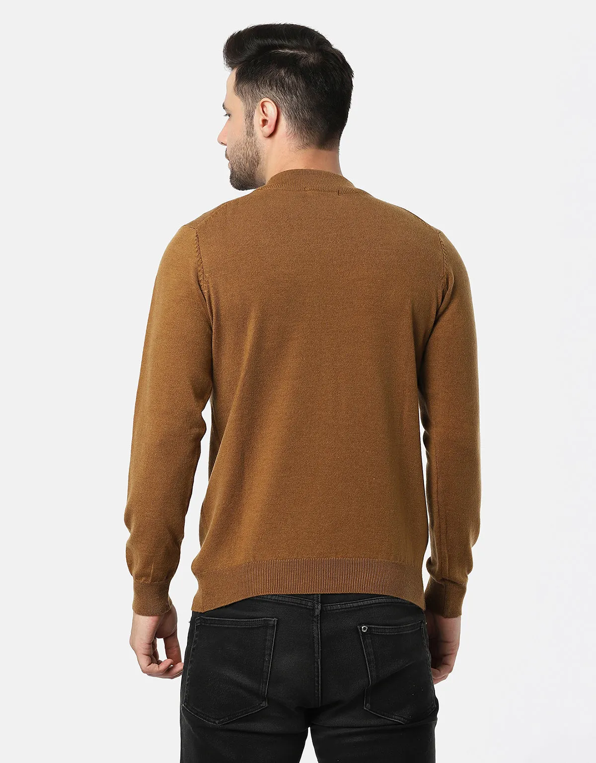 Men Knitted T-Neck Sweater