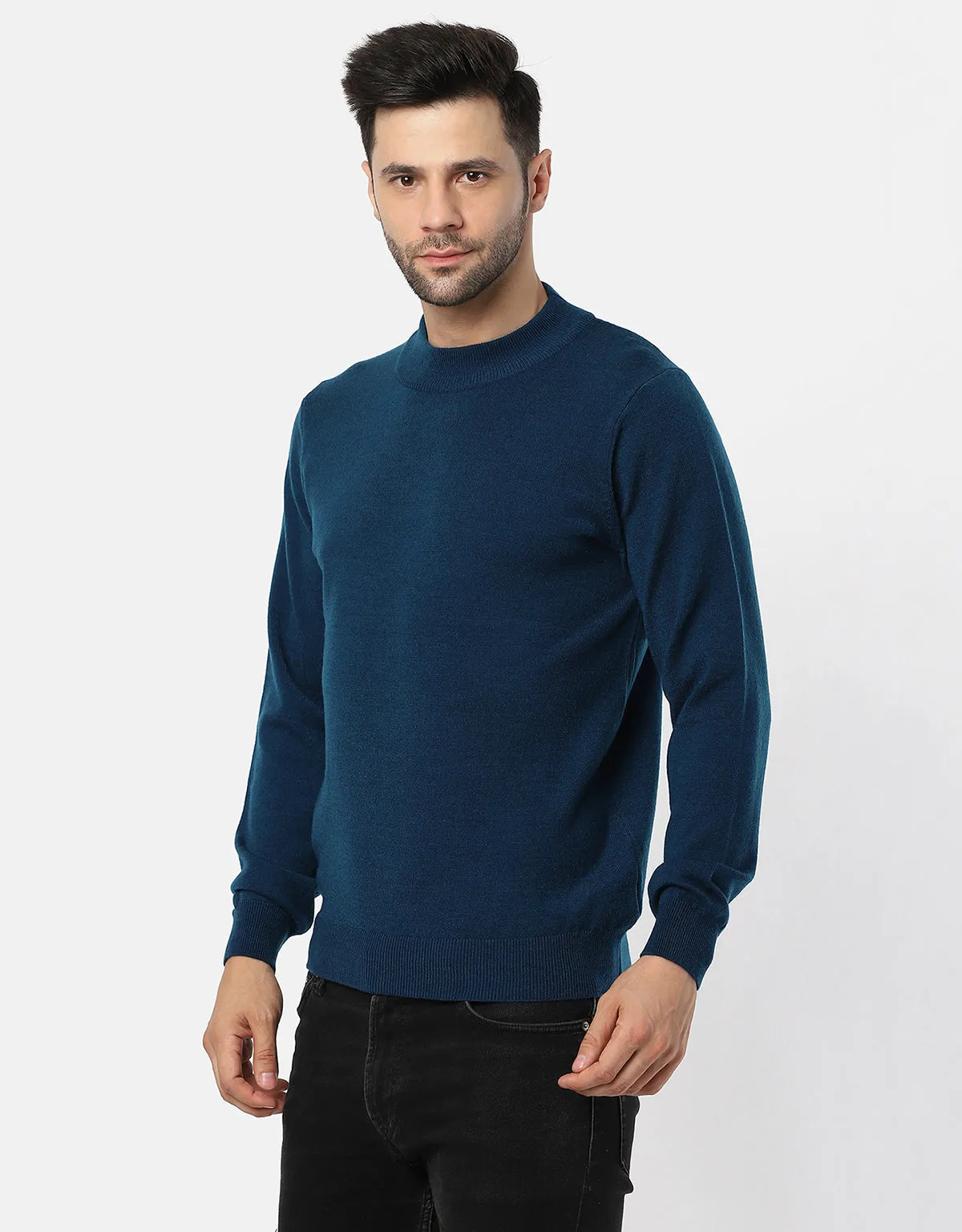 Men Knitted T-Neck Sweater