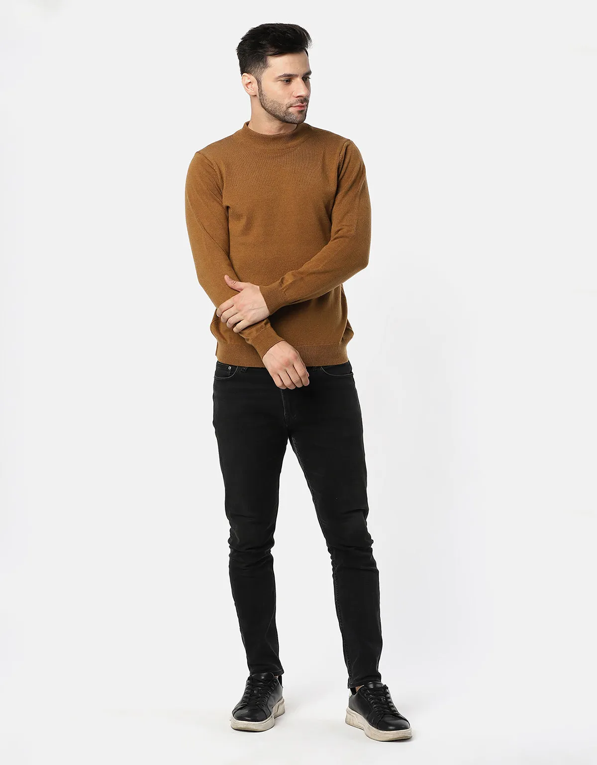 Men Knitted T-Neck Sweater