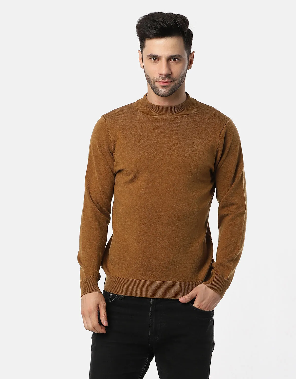 Men Knitted T-Neck Sweater