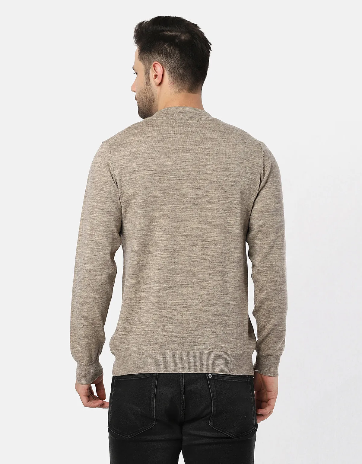 Men Knitted T-Neck Sweater