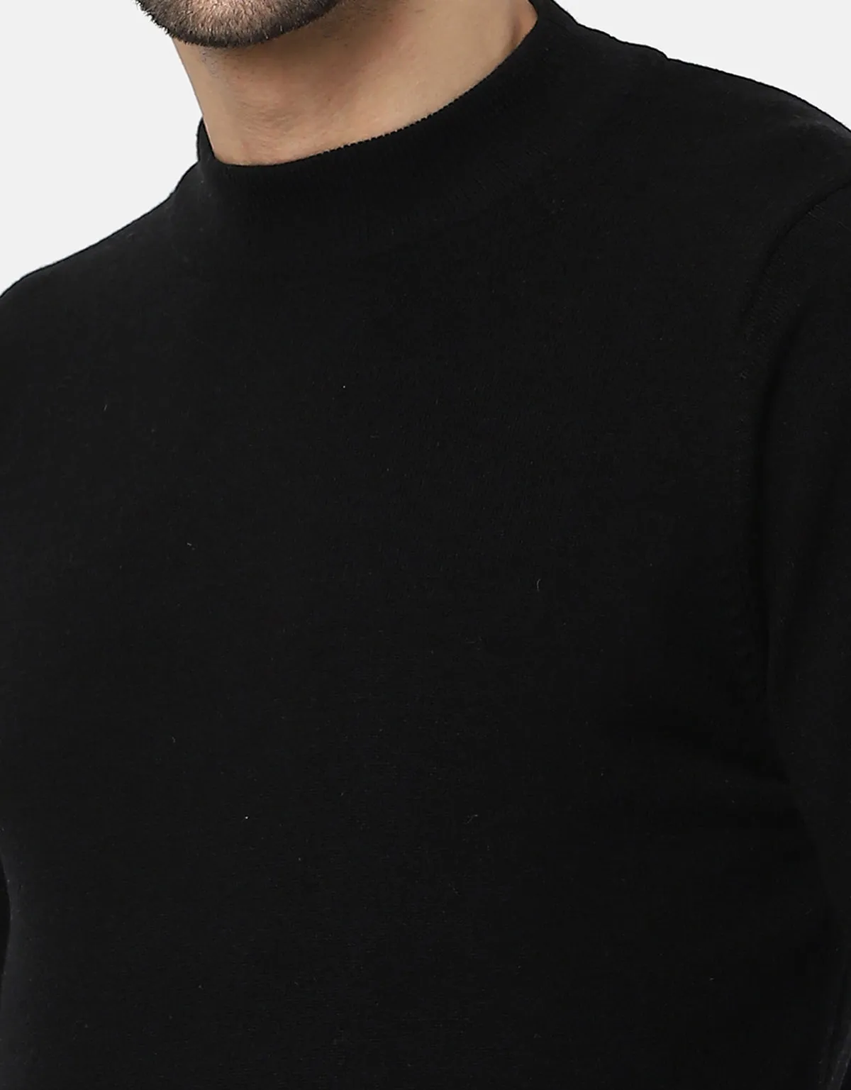 Men Knitted T-Neck Sweater