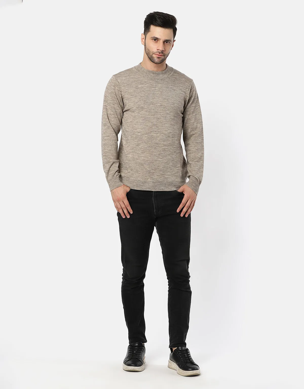 Men Knitted T-Neck Sweater