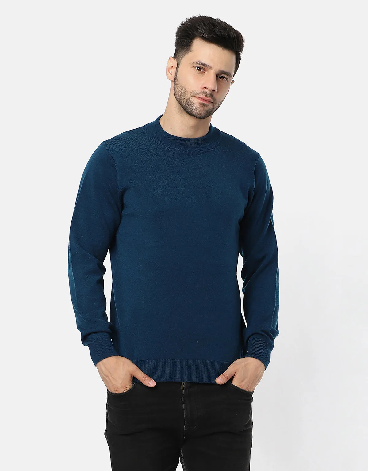 Men Knitted T-Neck Sweater