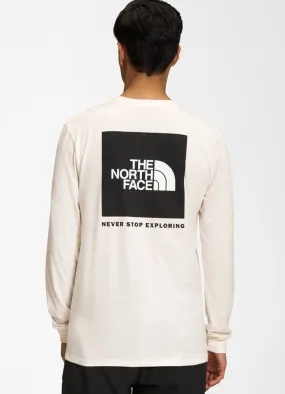 Men's L/S Box Tee in Gardenia White/TNF Black by The North Face