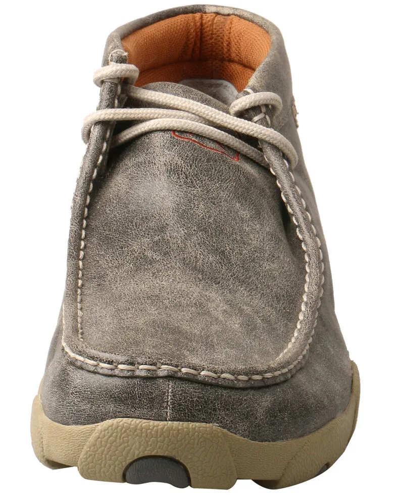 Men's Twisted X Grey Driving Mocs - MDM0072