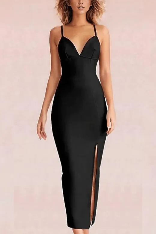 Milan Bandage Midi Dress - Classic Black