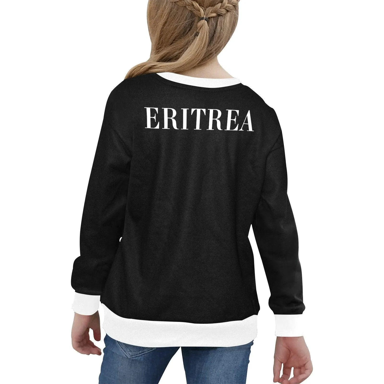 Mis Eritrea Girls' All Over Print V-Neck Sweater