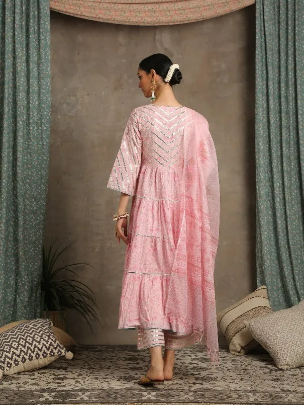 Neer- Gulaab Pink Cotton Printed Salwar Suit