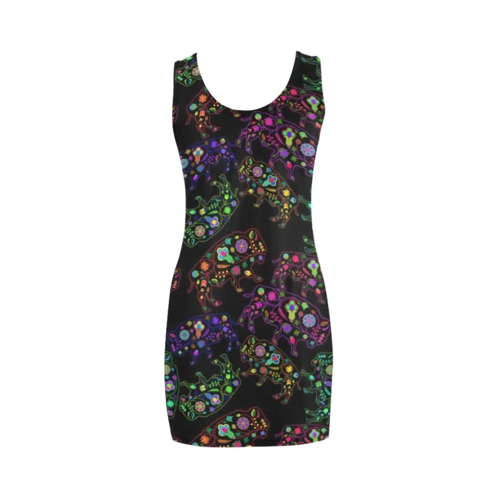 Neon Floral Buffalos Medea Vest Dress