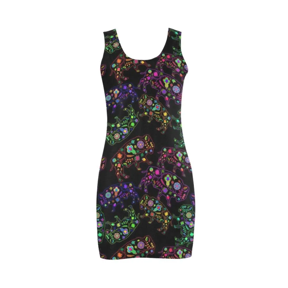 Neon Floral Buffalos Medea Vest Dress