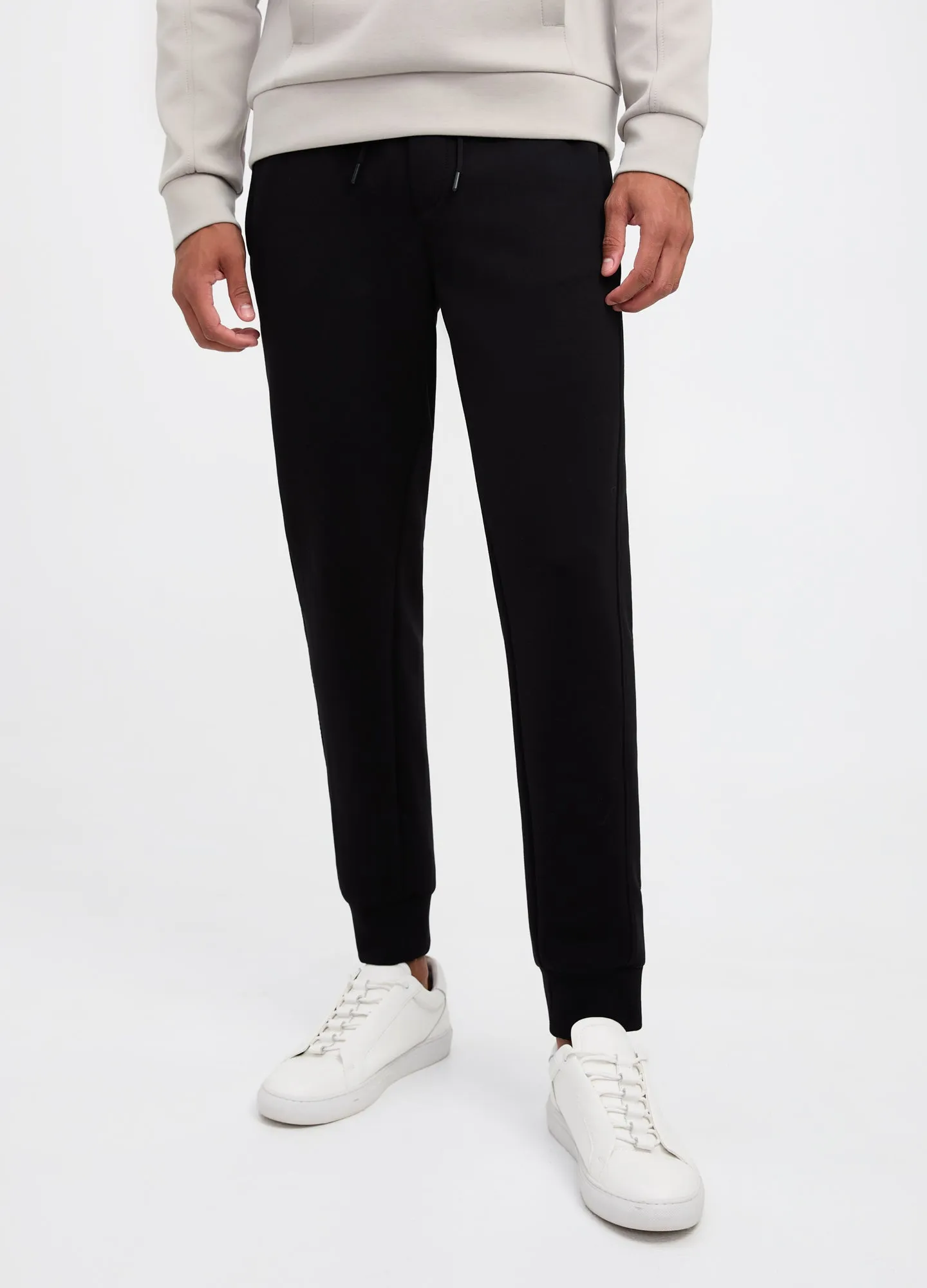 Neoprene Drawstring Sweatpants Black