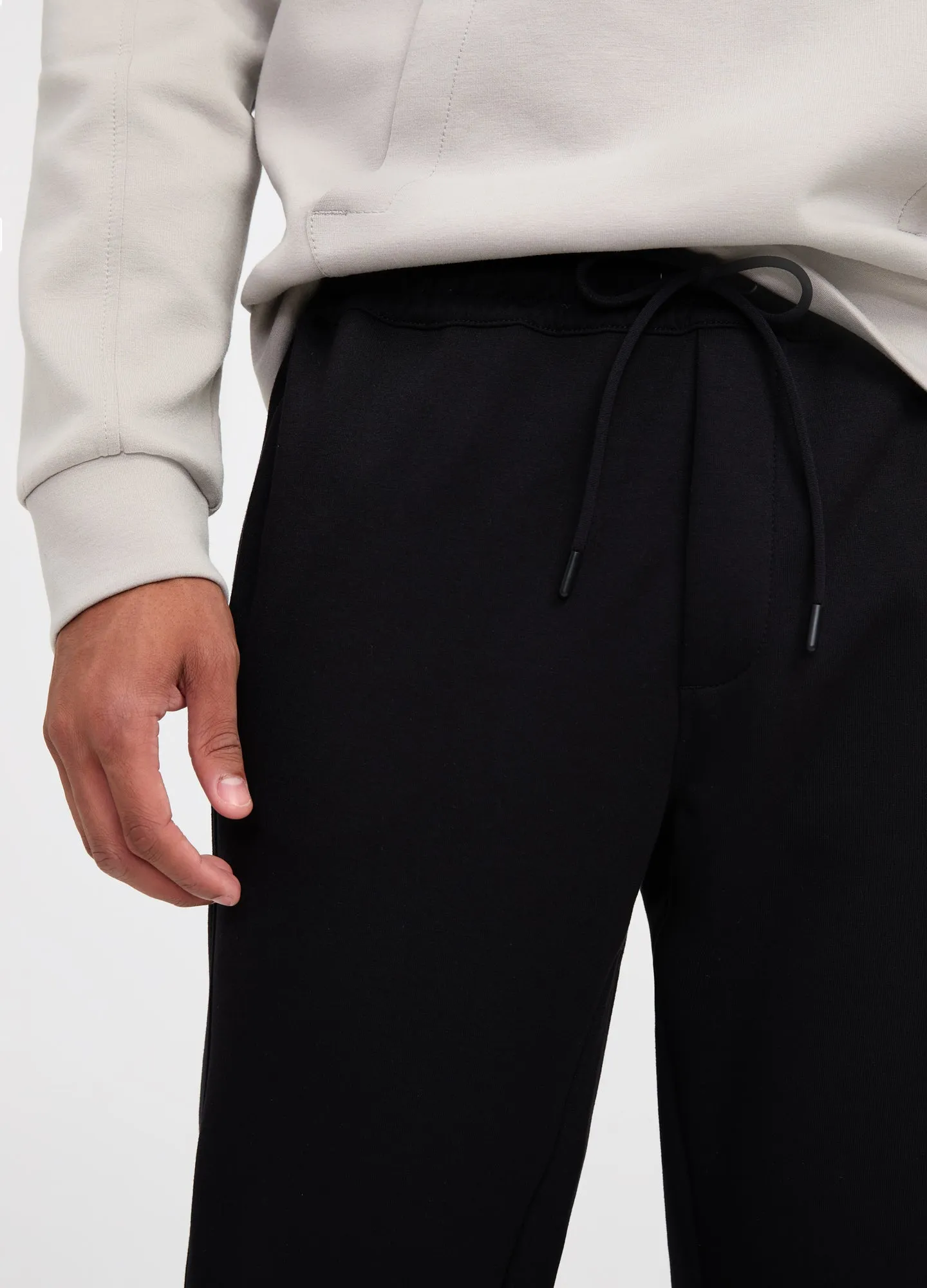 Neoprene Drawstring Sweatpants Black