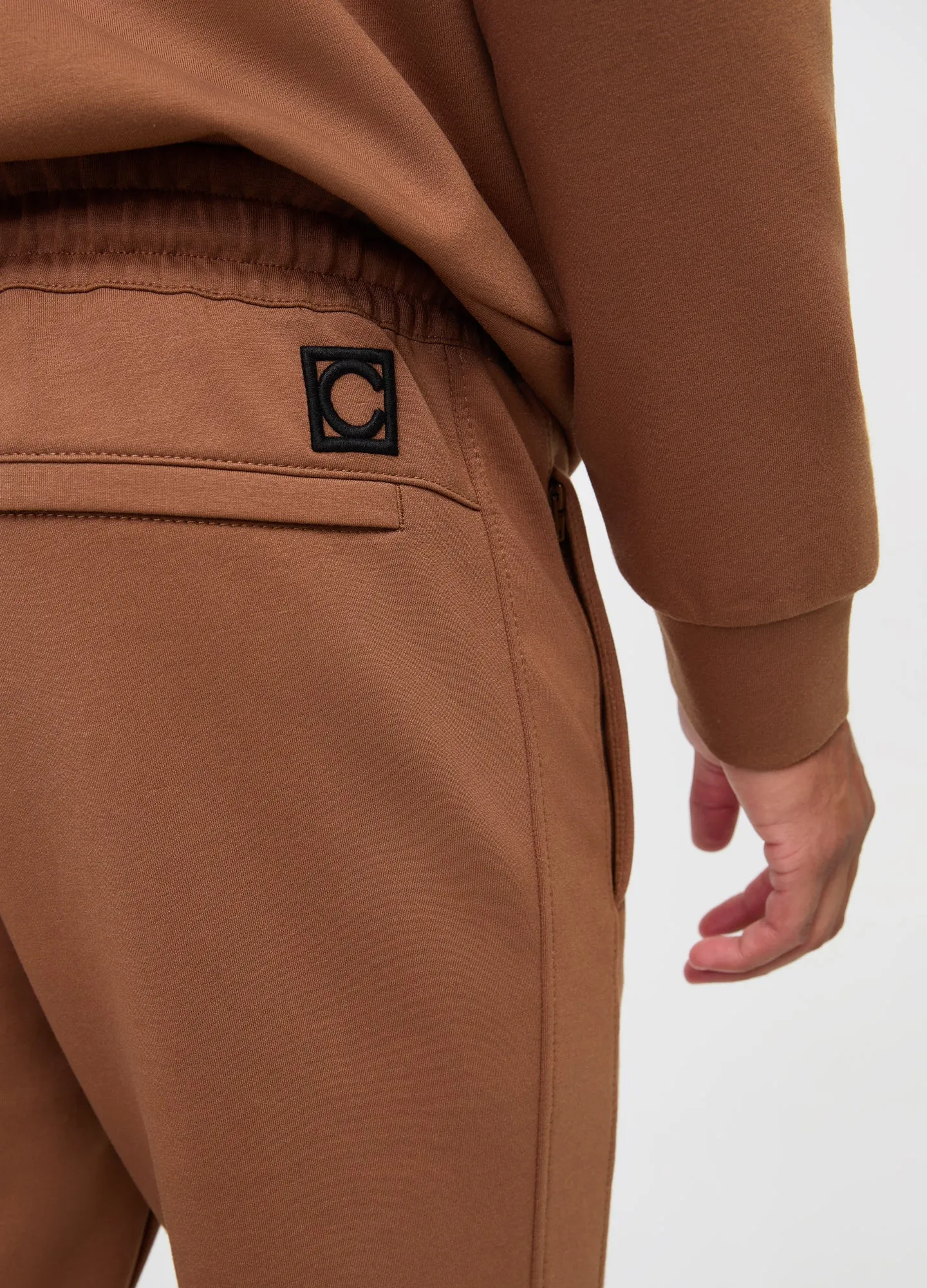 Neoprene Drawstring Sweatpants Caramel